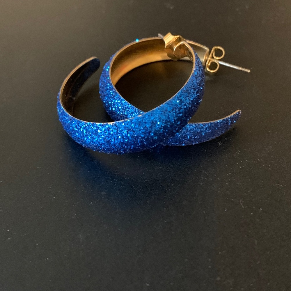 Avon Glitter Hoop Earrings